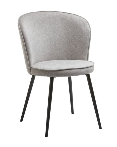 Stul JYSK Risskov, polyester, boz/qara, 58х82х60 sm, 2 əd