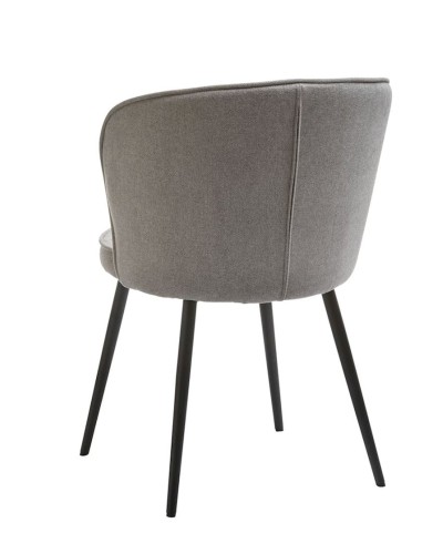 Stul JYSK Risskov, polyester, boz/qara, 58х82х60 sm, 2 əd