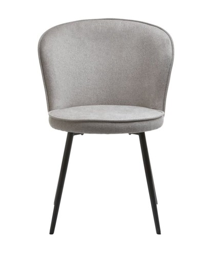 Stul JYSK Risskov, polyester, boz/qara, 58х82х60 sm, 2 əd