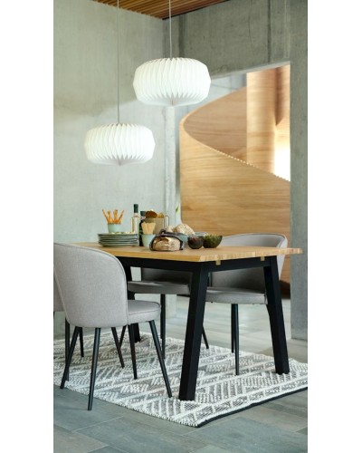 Stul JYSK Risskov, polyester, boz/qara, 58х82х60 sm, 2 əd