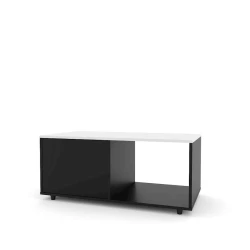 Журнальный стол Fiona 12115583, ЛДСП, белый/черный, 90x39x45 см