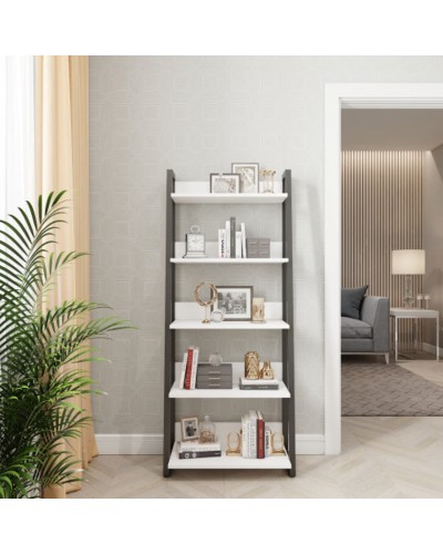 Stellaj Marina 3563_M25StelUrbWhbl, LDSP/metal, 157x37x66 sm, ağ/qara