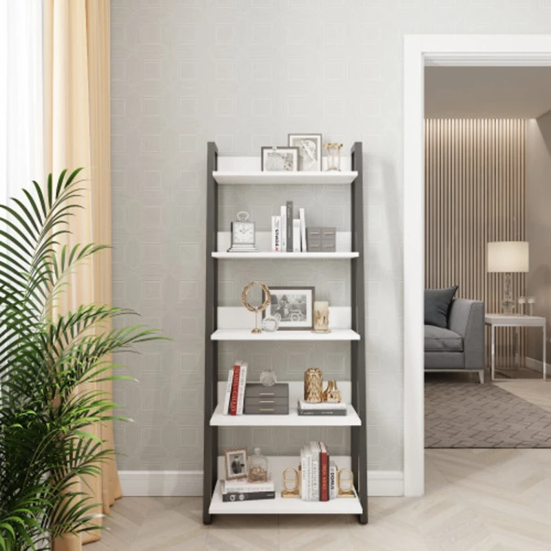 Стеллаж Marina 3563_M25StelUrbWhbl, ЛДСП/металл, 157x37x66 см, белый/черный