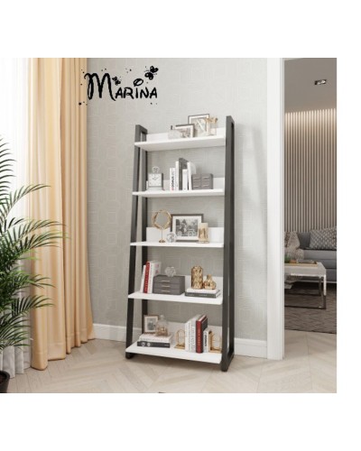 Stellaj Marina 3563_M25StelUrbWhbl, LDSP/metal, 157x37x66 sm, ağ/qara