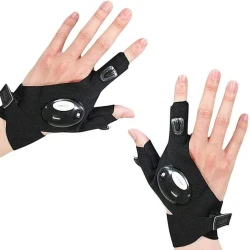 Перчатки со светодиодным фонариком glovelite, черный