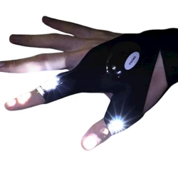 Перчатки со светодиодным фонариком glovelite, черный