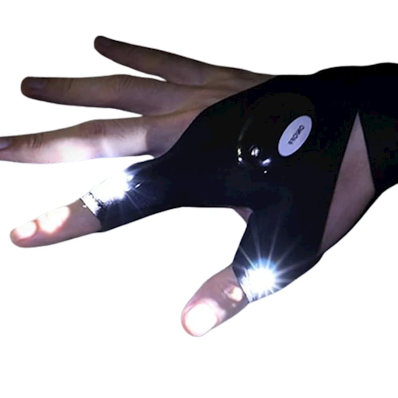 Перчатки со светодиодным фонариком glovelite, черный