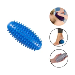 Tikanlı masaj topu Gymnic 1035, oval, mavi, 15 sm