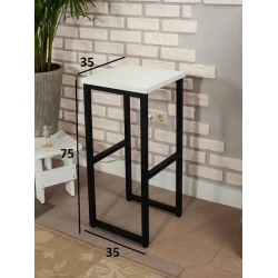 Барный стул BWhite, 75х35х35 см, белый Барный стул BWhite, 75х35х35 см, белый