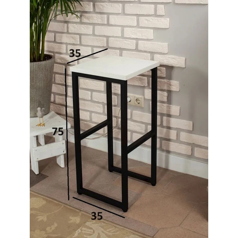 Барный стул BWhite, 75х35х35 см, белый Барный стул BWhite, 75х35х35 см, белый