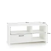 Тумба под ТВ Ev Plus Costvay, ЛДСП, белая, 150x35x45 см