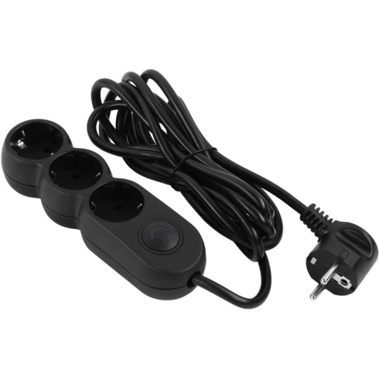 Удлинитель 2E Plus 3 м, 3-розеточный, Черный (2E-U03VES3MBK) Удлинитель 2E Plus 3 м, 3-розеточный, Черный (2E-U03VES3MBK)