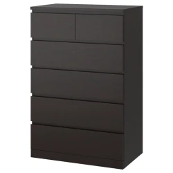 Комод IKEA Malm, темно-коричневый, 80x123 см Комод IKEA Malm, темно-коричневый, 80x123 см