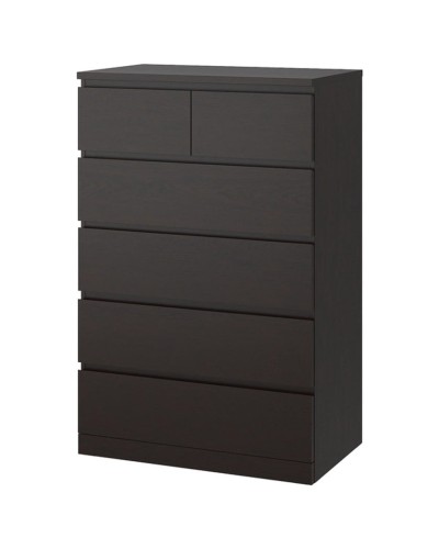 Komod IKEA Malm, tünd qəhvəyi, 80x123 sm