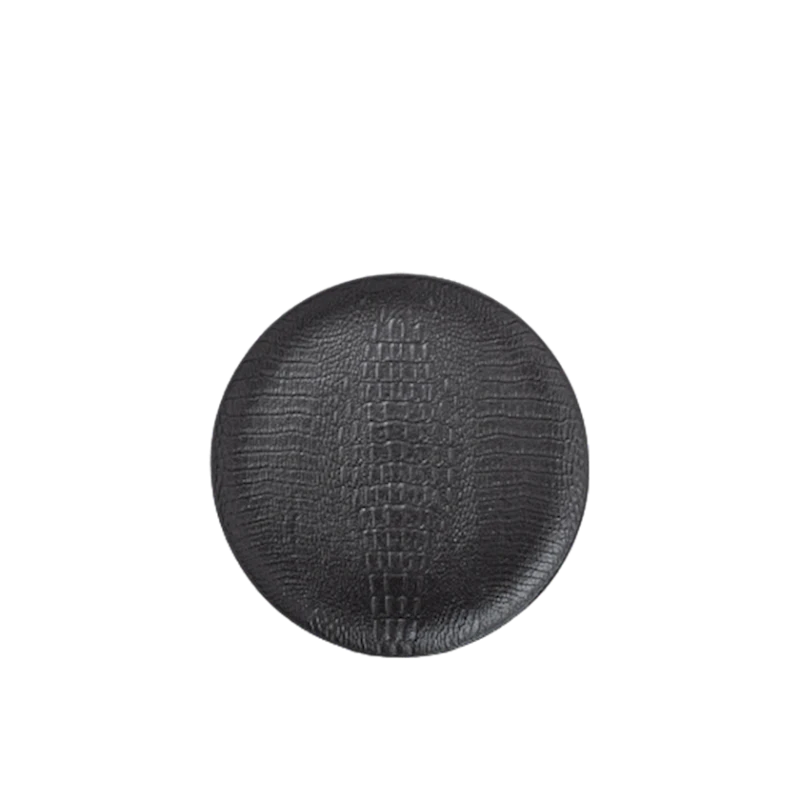 Десертная тарелка Wilmax Croco WL‑662103/A, круглая, 1 шт, 18 см, фарфор, черная