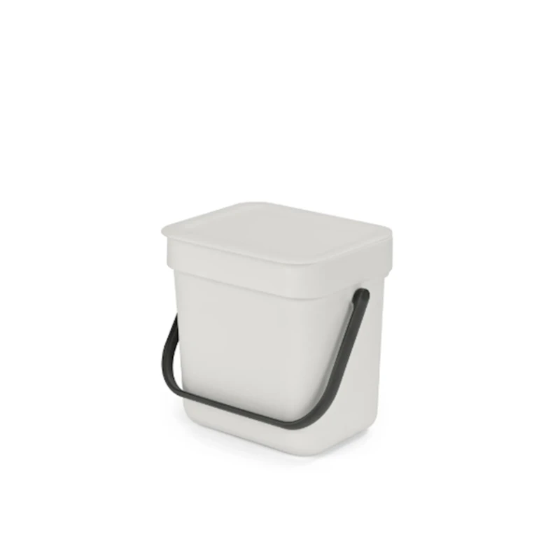 Zibil vedrəsi Brabantia Sort & Go, 18.1x13.9x18.8 sm, plastik, 3 l, açıq boz