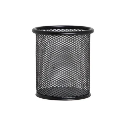 Подставка для ручек, 9x9.5 см, металл, черный Подставка для ручек, 9x9.5 см, металл, черный