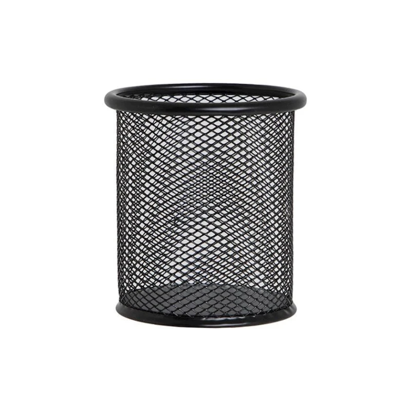 Подставка для ручек, 9x9.5 см, металл, черный Подставка для ручек, 9x9.5 см, металл, черный