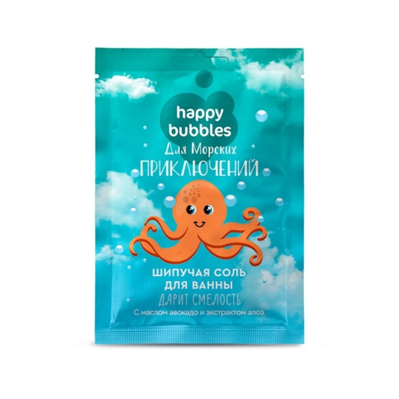 Шипучая соль для ванны Fito Косметик Happy Bubble для морских приключений Шипучая соль для ванны Fito Косметик Happy Bubble для морских приключений