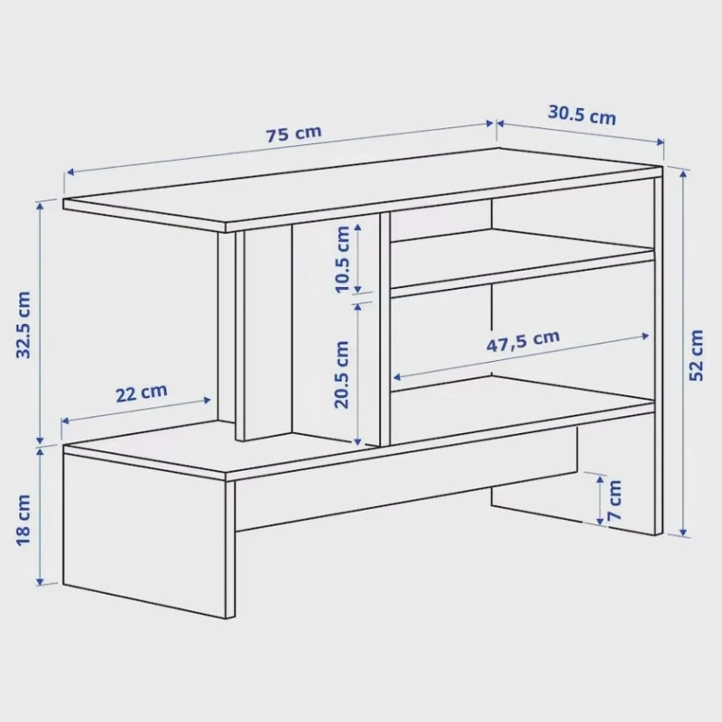 Журнальный стол Letta 3563_Letta25JurnpridiVen, темно-коричневый, 30.5x52x75 см Журнальный стол Letta 3563_Letta25JurnpridiVen, темно-коричневый, 30.5x52x75 см