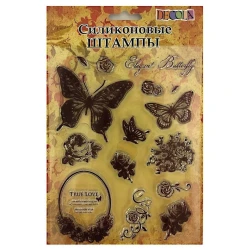 Силиконовые штампы Decola Сад бабочек, 15 шт
