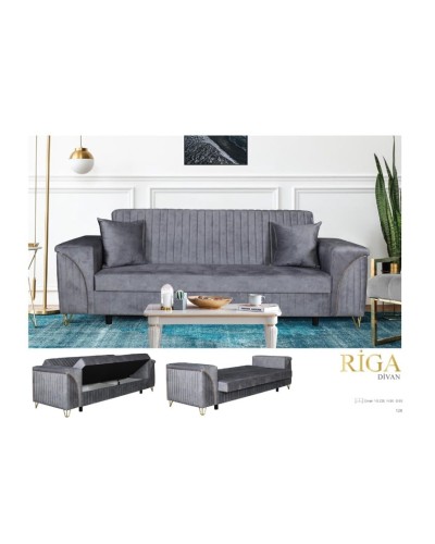 Divan Riga, 230x80x80 sm, boz