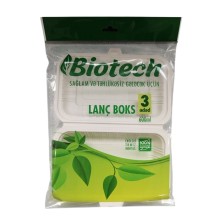Birdəfəlik lanç qabı Biotech, 600 ml, 3 əd