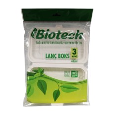 Birdəfəlik lanç qabı Biotech, 600 ml, 3 əd