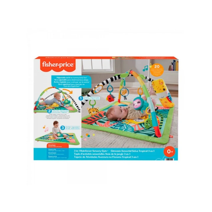 Коврик-игровой центр Fisher-Price Тропический лес 3-в-1 Коврик-игровой центр Fisher-Price Тропический лес 3-в-1