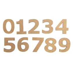 Набор заготовок Rosa Talent Цифра „2“, 3 см, МДФ, 10 шт