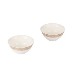 Salat qabı dəsti Gipfel Argento 40987, dairəvi, 2 əd, 11.5 sm, farfor, ağ