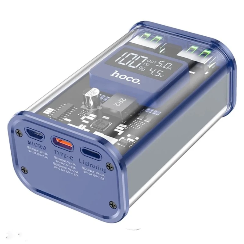 Внешний аккумулятор Hoco J105 10000 mAh Blue Внешний аккумулятор Hoco J105 10000 mAh Blue