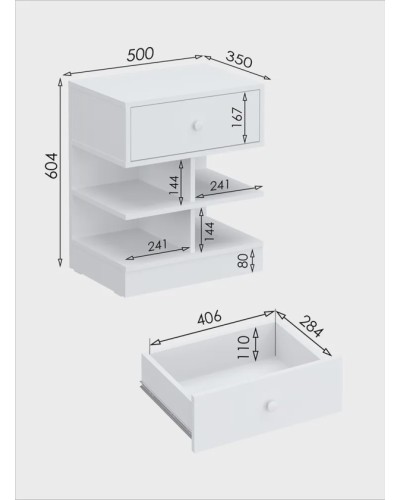 Çarpayıyanı tumba 3563_M3AndWh, 50х35х60.4 sm