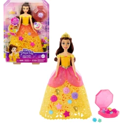 Кукла Mattel Disney Princess Flower Fashion Belle HWB41, 30 см, 3+ лет