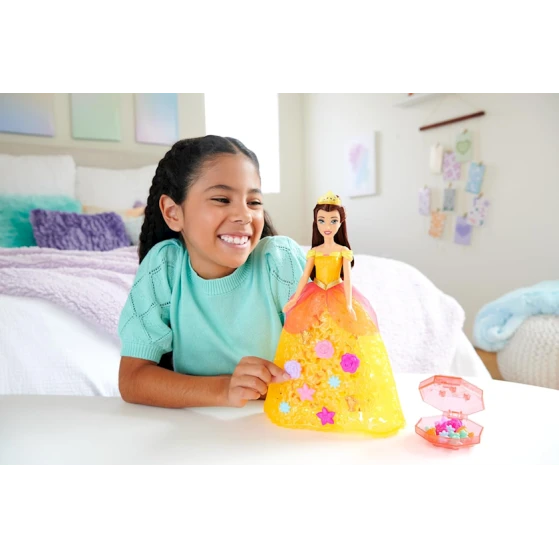 Кукла Mattel Disney Princess Flower Fashion Belle HWB41, 30 см, 3+ лет