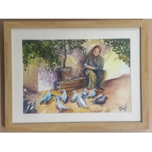 Rəsm Azərbaycanın zəhmətkeş qadınları, akvarel, 50x38 sm (inceart006)