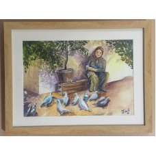 Rəsm Azərbaycanın zəhmətkeş qadınları, akvarel, 50x38 sm (inceart006)