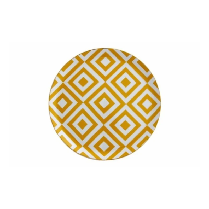 Boşqab Porland Morocco 04AP021465, farfor, sarı, 24 sm