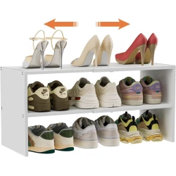 Подставка для обуви Art Mebel 4, ламинат, белая, 45х60х30 см