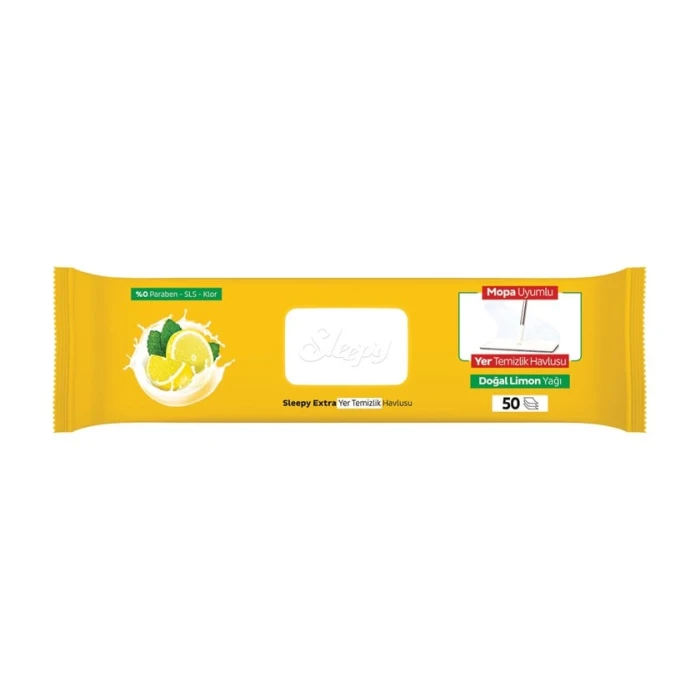 Салфетки для моп Sleepy Extra Doğal Limon Yağı 50 шт