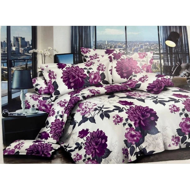 Комплект постельного белья Luxe Cotton LX-MK-0008, простыня 200x220 см, пододеяльник 200x220 см, наволочки 50x70 см, двуспальный, сатин, разноцветный Комплект постельного белья Luxe Cotton LX-MK-0008, простыня 200x220 см, пододеяльник 200x220 см, наволочки 50x70 см, двуспальный, сатин, разноцветный