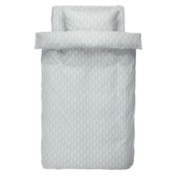 Комплект постельного белья JYSK Line, пододеяльник 140x200 см, простыня 150x250 см, наволочка 50x70/75 см, полутораспальный, хлопок, серый