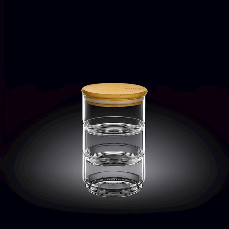 Банка Wilmax 888521/A, 10x18.5 см, стекло, прозрачная