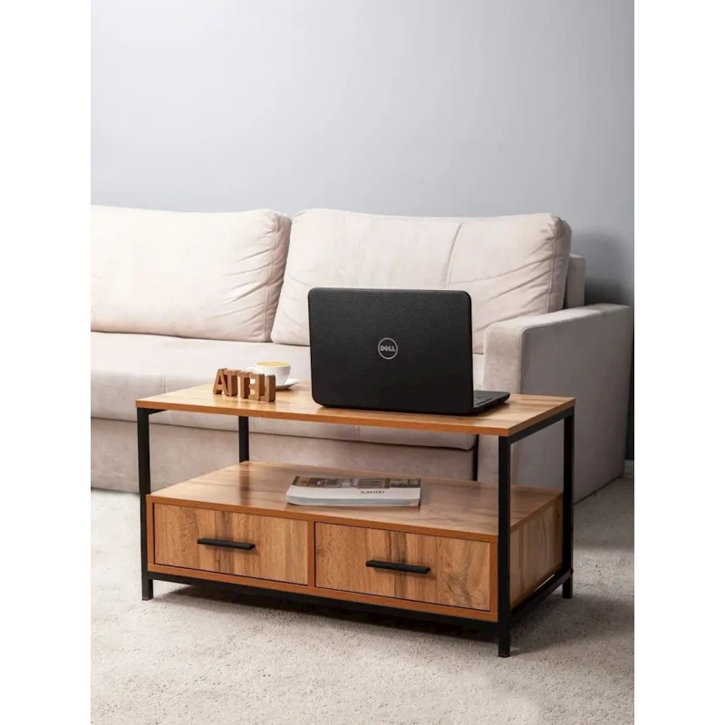 Журнальный стол 47x45x90 см, ЛДСП, коричневый