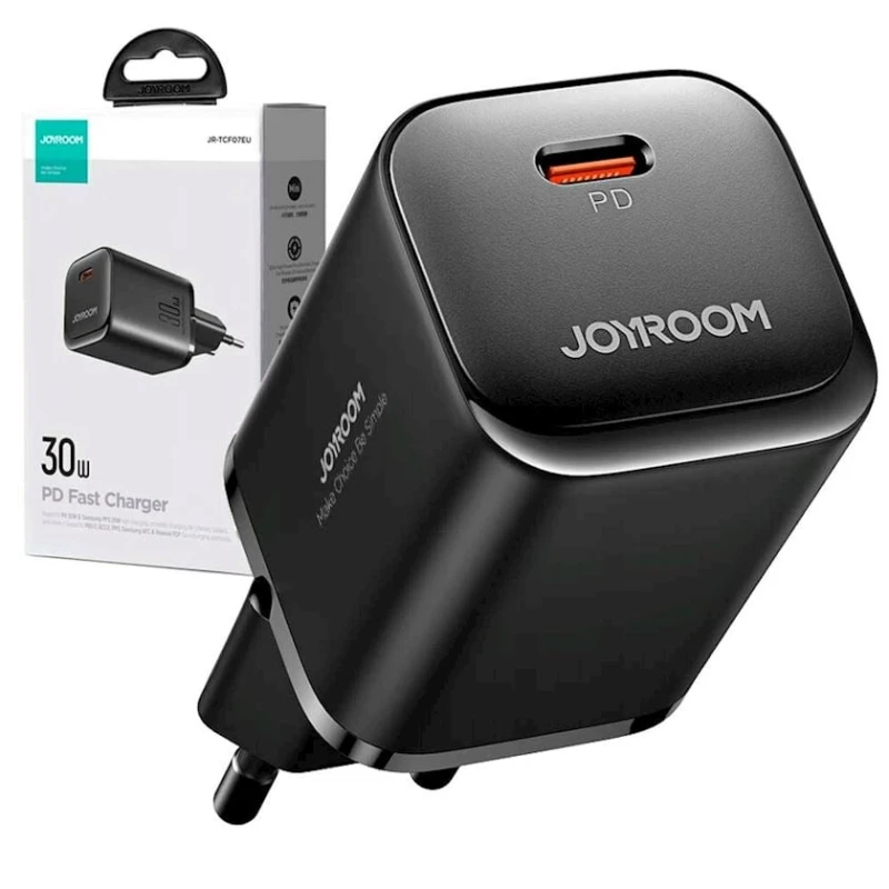 Сетевое зарядное устройство Joyroom TCF07EU 30W, Черный