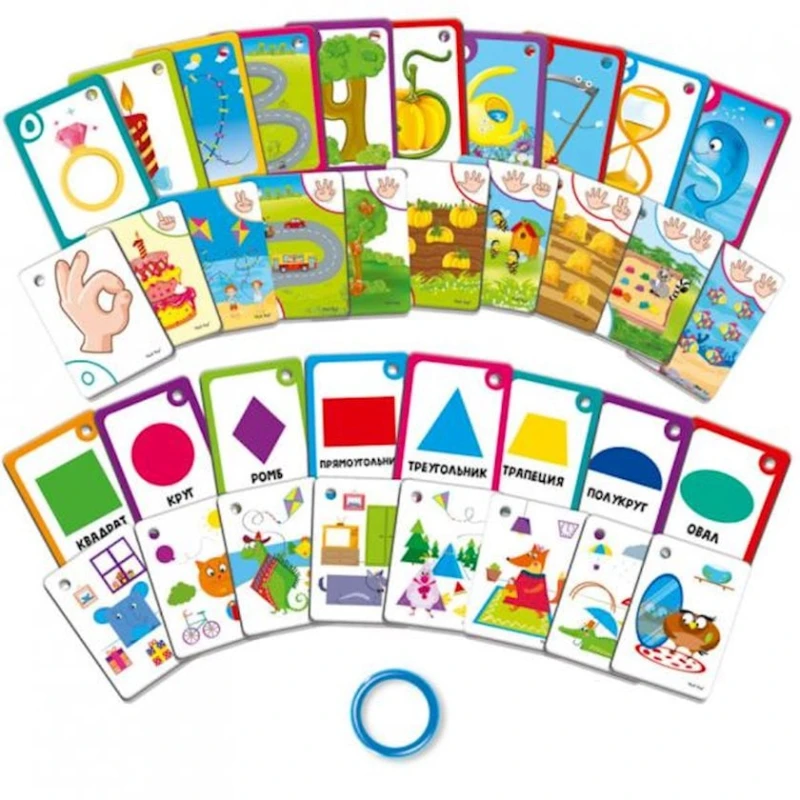 Развивающая игра Vladi Toys Карточки на кольце Цифры и фигуры VT5000-02, 3-6 лет Развивающая игра Vladi Toys Карточки на кольце Цифры и фигуры VT5000-02, 3-6 лет