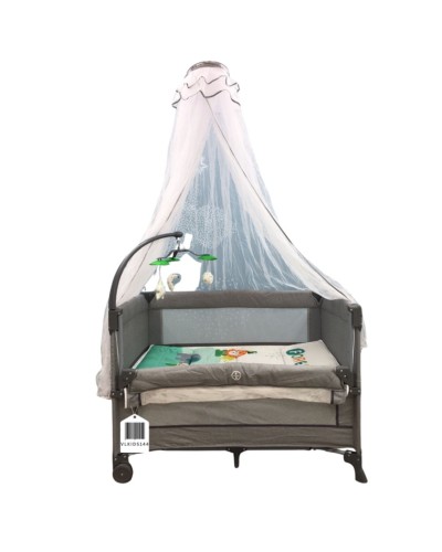 Manej-çarpayı Cool Baby VL-KIDS-144, boz, 100х60х74 sm