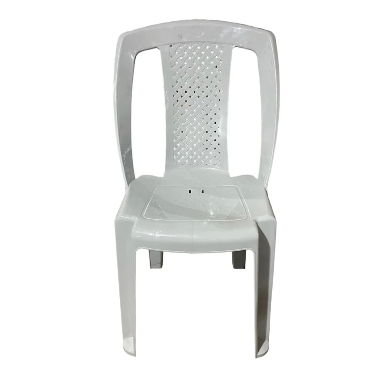 Bağ üçün kreslo Yagmur, plastik, ağ, 46x42x38 sm