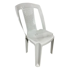 Bağ üçün kreslo Yagmur, plastik, ağ, 46x42x38 sm