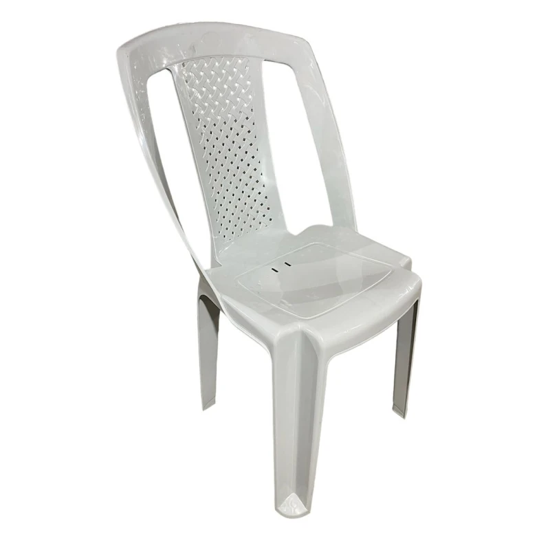 Bağ üçün kreslo Yagmur, plastik, ağ, 46x42x38 sm